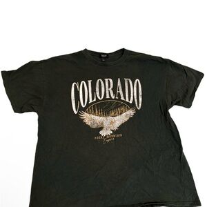 BoohooMAN Colorado Rocky Mountain Empire Graphic T-Shirt Eagle Tee Men’s L